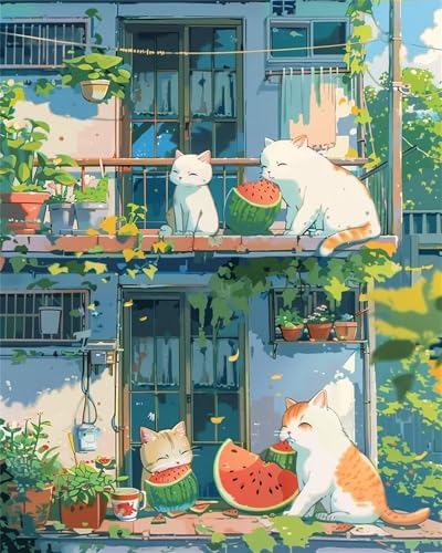 Puzzle 1000,Puzzles für Erwachsene,Wassermelonen-Katzenklappe Puzzles für Kinder DIY Kit Holzspielzeug Unique Gift Home Decor Frameless Puzzle 1000,Puzzles für Erwachsene,Wassermelonen-Katzenklappe Puzzles für Kinder DIY Kit Holzspielzeug Unique Gift Home Decor Frameless von Zuooyi