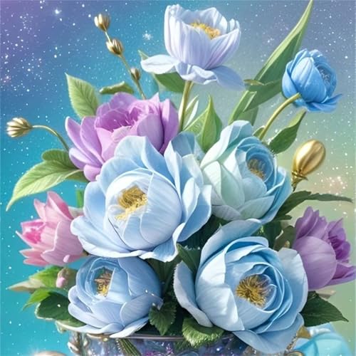 Puzzle 1000 Teile Blauer Strauß,Puzzles für Erwachsene 1000 Teile EIN Herausforderndes Geschicklichkeitsspiel,DIY Puzzlespiele für Die Ganze Familie,Männer Frauen für Geschenk von Zuooyi