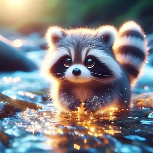 Puzzle 1000 Teile Entzückender Raccoon River,Puzzles für Erwachsene 1000 Teile EIN Herausforderndes Geschicklichkeitsspiel,DIY Puzzlespiele für Die Ganze Familie,Männer Frauen für Geschenk von Zuooyi