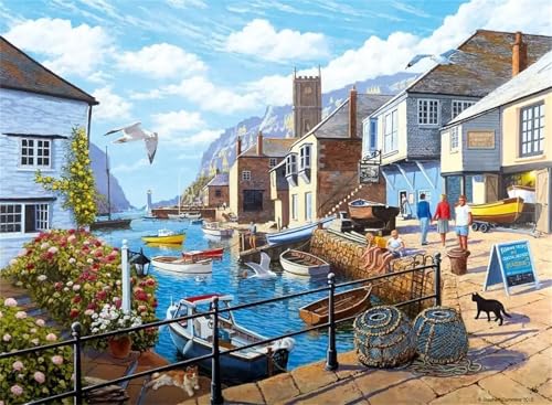 Puzzle 1000 Teile Erwachsene,Framed Häfen Puzzles für Lernspiel Herausforderungsspielzeug 1000 Teile Puzzles für Erwachsene Kinder Geschenk Moderne Wohnkultur von Zuooyi