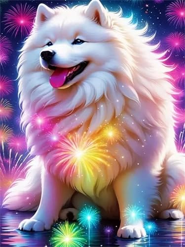 Puzzle 1000 Teile Erwachsene,Framed Samojede Puzzles für Lernspiel Herausforderungsspielzeug 1000 Teile Puzzles für Erwachsene Kinder Geschenk Moderne Wohnkultur von Zuooyi