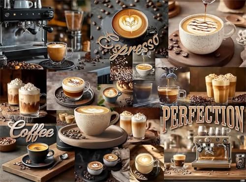 Puzzle 1000 Teile Erwachsene,Framed Weltkaffee Puzzles für Lernspiel Herausforderungsspielzeug 1000 Teile Puzzles für Erwachsene Kinder Geschenk Moderne Wohnkultur von Zuooyi