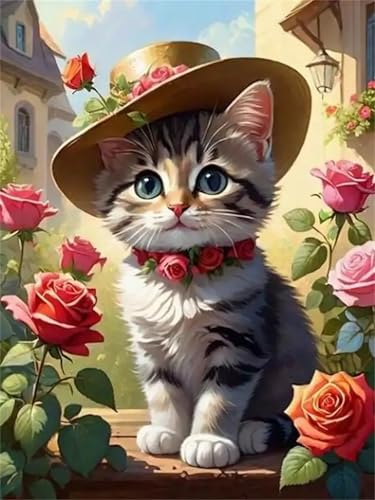 Puzzle 1000 Teile Erwachsene,Frameless Cowboy-Katze Puzzles für Lernspiel Herausforderungsspielzeug 1000 Teile Puzzles für Erwachsene Kinder Geschenk Moderne Wohnkultur von Zuooyi