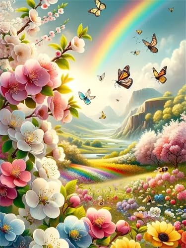 Puzzle 1000 Teile Erwachsene,Frameless Pfirsich Schmetterling Regenbogen Puzzles für Lernspiel Herausforderungsspielzeug 1000 Teile Puzzles für Erwachsene Kinder Geschenk Moderne Wohnkultur von Zuooyi