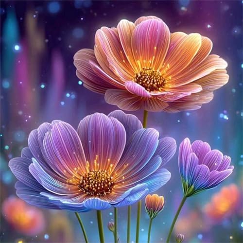 Puzzle 1000 Teile Fantasy Lila Blume,Puzzles für Erwachsene 1000 Teile EIN Herausforderndes Geschicklichkeitsspiel,DIY Puzzlespiele für Die Ganze Familie,Männer Frauen für Geschenk von Zuooyi