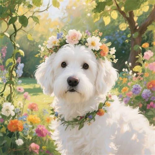 Puzzle 1000 Teile Frühling Kranz Hund,Puzzles für Erwachsene 1000 Teile EIN Herausforderndes Geschicklichkeitsspiel,DIY Puzzlespiele für Die Ganze Familie,Männer Frauen für Geschenk Puzzle 1000 Teile Frühling Kranz Hund,Puzzles für Erwachsene 1000 Teile EIN Herausforderndes Geschicklichkeitsspiel,DIY Puzzlespiele für Die Ganze Familie,Männer Frauen für Geschenk von Zuooyi