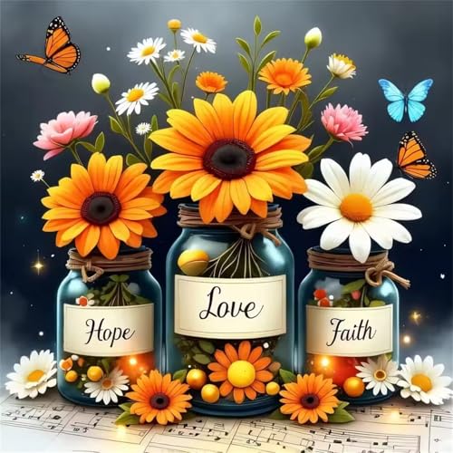 Puzzle 1000 Teile Gelbes Gänseblümchenglas,Puzzles für Erwachsene 1000 Teile EIN Herausforderndes Geschicklichkeitsspiel,DIY Puzzlespiele für Die Ganze Familie,Männer Frauen für Geschenk von Zuooyi