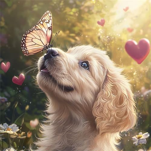 Puzzle 1000 Teile Golden Retriever Schmetterling,Puzzles für Erwachsene 1000 Teile EIN Herausforderndes Geschicklichkeitsspiel,DIY Puzzlespiele für Die Ganze Familie,Männer Frauen für Geschenk Puzzle 1000 Teile Golden Retriever Schmetterling,Puzzles für Erwachsene 1000 Teile EIN Herausforderndes Geschicklichkeitsspiel,DIY Puzzlespiele für Die Ganze Familie,Männer Frauen für Geschenk von Zuooyi