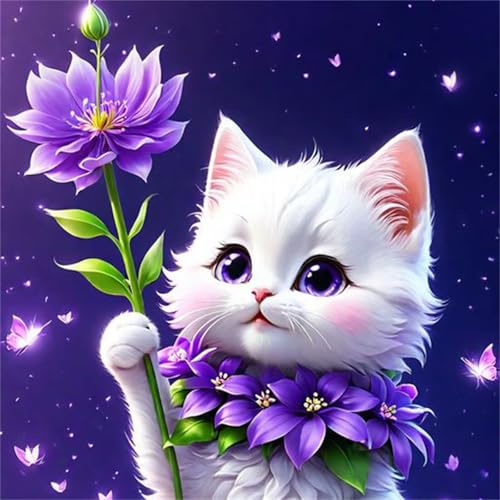 Puzzle 1000 Teile Lila Blume der Katze,Puzzles für Erwachsene 1000 Teile EIN Herausforderndes Geschicklichkeitsspiel,DIY Puzzlespiele für Die Ganze Familie,Männer Frauen für Geschenk Puzzle 1000 Teile Lila Blume der Katze,Puzzles für Erwachsene 1000 Teile EIN Herausforderndes Geschicklichkeitsspiel,DIY Puzzlespiele für Die Ganze Familie,Männer Frauen für Geschenk von Zuooyi