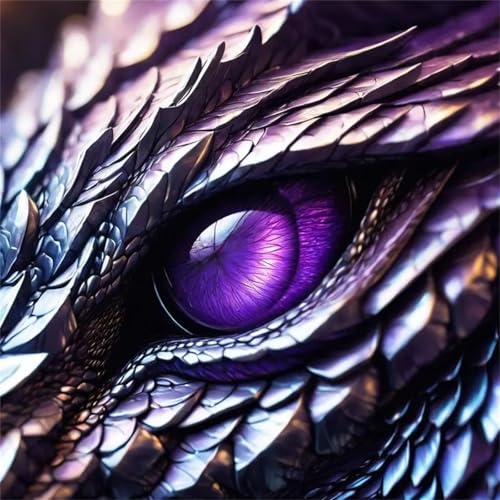 Puzzle 1000 Teile Lila Pupille Drache,Puzzles für Erwachsene 1000 Teile EIN Herausforderndes Geschicklichkeitsspiel,DIY Puzzlespiele für Die Ganze Familie,Männer Frauen für Geschenk von Zuooyi