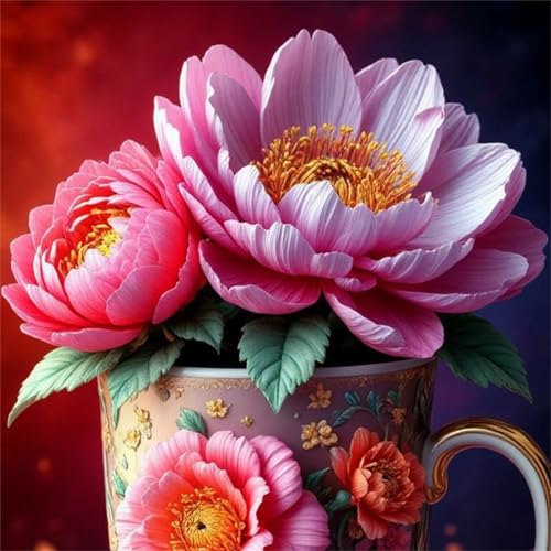 Puzzle 1000 Teile Rosen-Pokal,Puzzles für Erwachsene 1000 Teile EIN Herausforderndes Geschicklichkeitsspiel,DIY Puzzlespiele für Die Ganze Familie,Männer Frauen für Geschenk von Zuooyi