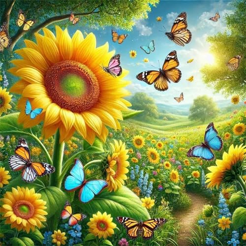 Puzzle 1000 Teile Sonnenblumengarten Schmetterlinge,Puzzles für Erwachsene 1000 Teile EIN Herausforderndes Geschicklichkeitsspiel,DIY Puzzlespiele für Die Ganze Familie,Männer Frauen für Geschenk Puzzle 1000 Teile Sonnenblumengarten Schmetterlinge,Puzzles für Erwachsene 1000 Teile EIN Herausforderndes Geschicklichkeitsspiel,DIY Puzzlespiele für Die Ganze Familie,Männer Frauen für Geschenk von Zuooyi