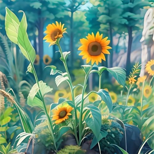 Puzzle 1000 Teile Sonnenblumenpflanze,Puzzles für Erwachsene 1000 Teile EIN Herausforderndes Geschicklichkeitsspiel,DIY Puzzlespiele für Die Ganze Familie,Männer Frauen für Geschenk von Zuooyi