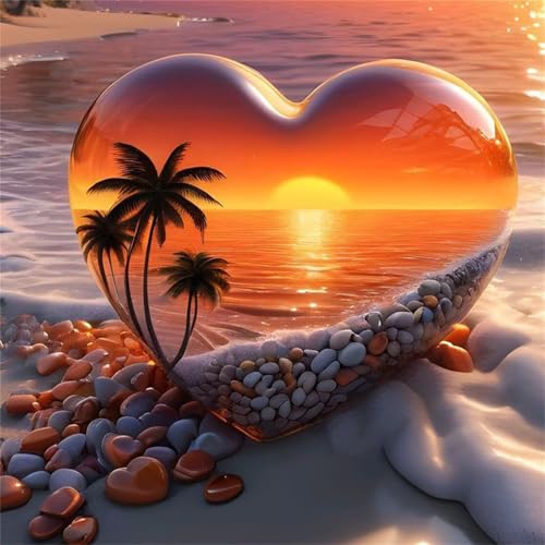 Puzzle 1000 Teile Strand Orange Sonnenuntergang,Puzzles für Erwachsene 1000 Teile EIN Herausforderndes Geschicklichkeitsspiel,DIY Puzzlespiele für Die Ganze Familie,Männer Frauen für Geschenk von Zuooyi