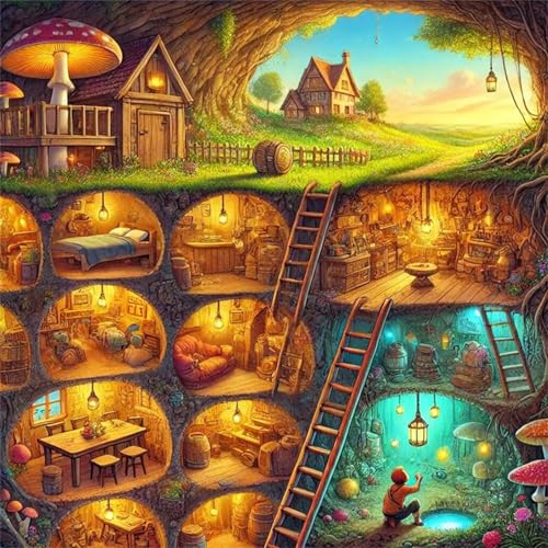 Puzzle 1000 Teile Unterirdische Wohnung,Puzzles für Erwachsene 1000 Teile EIN Herausforderndes Geschicklichkeitsspiel,DIY Puzzlespiele für Die Ganze Familie,Männer Frauen für Geschenk Puzzle 1000 Teile Unterirdische Wohnung,Puzzles für Erwachsene 1000 Teile EIN Herausforderndes Geschicklichkeitsspiel,DIY Puzzlespiele für Die Ganze Familie,Männer Frauen für Geschenk von Zuooyi