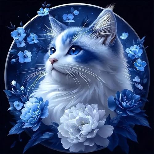 Puzzle 1000 Teile Weiße Pfingstrose Katze,Puzzles für Erwachsene 1000 Teile EIN Herausforderndes Geschicklichkeitsspiel,DIY Puzzlespiele für Die Ganze Familie,Männer Frauen für Geschenk von Zuooyi
