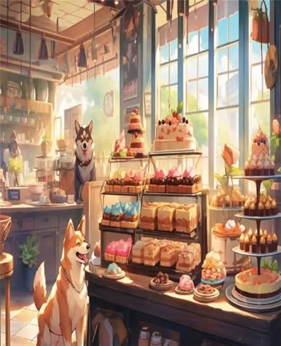 Puzzle 120,Puzzles für Erwachsene,Hundebäckerei Puzzles für Kinder DIY Kit Holzspielzeug Unique Gift Home Decor Framed von Zuooyi