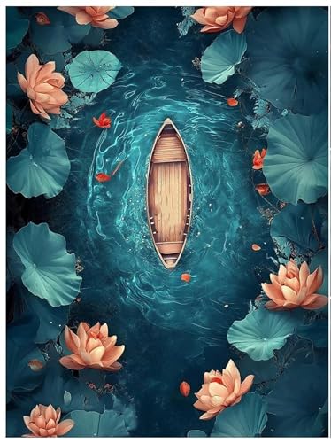 Puzzle 120,Puzzles für Erwachsene,Lotus Pond Boot Puzzles für Kinder DIY Kit Holzspielzeug Unique Gift Home Decor Frameless Puzzle 120,Puzzles für Erwachsene,Lotus Pond Boot Puzzles für Kinder DIY Kit Holzspielzeug Unique Gift Home Decor Frameless von Zuooyi