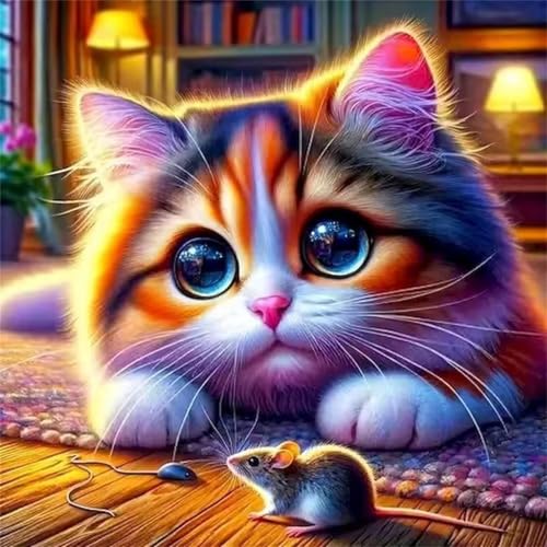 Puzzle 120 Teile Erwachsene 45x45cm Tiere Katzen Mäuse,Jigsaw Puzzle Erwachsene 120 Teile Lernspiel Herausforderung Spielzeug,High Difficulty Impossible Puzzles für Home Dekoration von Zuooyi