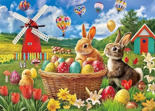 Puzzle 1200,Puzzles für Erwachsene,Hasen-Windmühlenballon Puzzles für Kinder DIY Kit Holzspielzeug Unique Gift Home Decor Frameless Puzzle 1200,Puzzles für Erwachsene,Hasen-Windmühlenballon Puzzles für Kinder DIY Kit Holzspielzeug Unique Gift Home Decor Frameless von Zuooyi