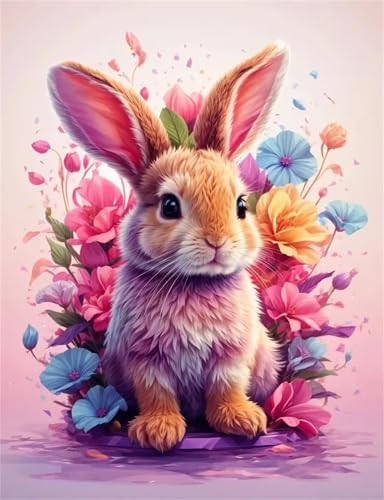 Puzzle 1200,Puzzles für Erwachsene,Kaninchen Blumen Puzzles für Kinder DIY Kit Holzspielzeug Unique Gift Home Decor Framed Puzzle 1200,Puzzles für Erwachsene,Kaninchen Blumen Puzzles für Kinder DIY Kit Holzspielzeug Unique Gift Home Decor Framed von Zuooyi