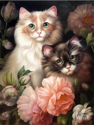 Puzzle 1200,Puzzles für Erwachsene,Katzenblumenpaare Puzzles für Kinder DIY Kit Holzspielzeug Unique Gift Home Decor Framed Puzzle 1200,Puzzles für Erwachsene,Katzenblumenpaare Puzzles für Kinder DIY Kit Holzspielzeug Unique Gift Home Decor Framed von Zuooyi