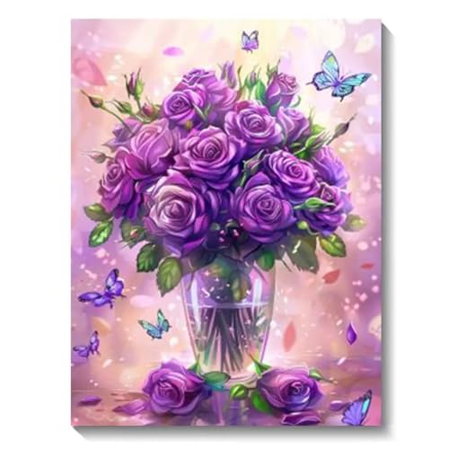 Puzzle 1200,Puzzles für Erwachsene,Lila Rosenvase Puzzles für Kinder DIY Kit Holzspielzeug Unique Gift Home Decor Framed Puzzle 1200,Puzzles für Erwachsene,Lila Rosenvase Puzzles für Kinder DIY Kit Holzspielzeug Unique Gift Home Decor Framed von Zuooyi