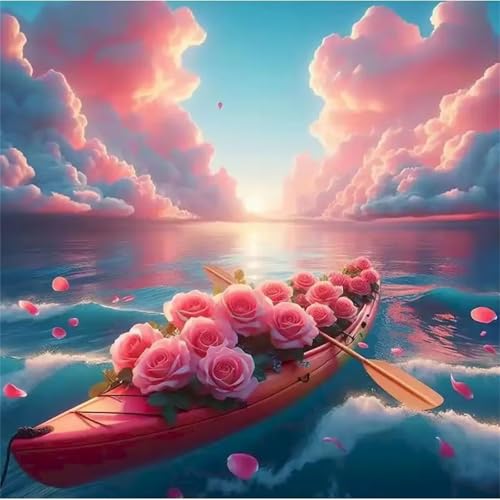 Puzzle 1200,Puzzles für Erwachsene,Rosa Rosenboot Puzzles für Kinder DIY Kit Holzspielzeug Unique Gift Home Decor Framed Puzzle 1200,Puzzles für Erwachsene,Rosa Rosenboot Puzzles für Kinder DIY Kit Holzspielzeug Unique Gift Home Decor Framed von Zuooyi