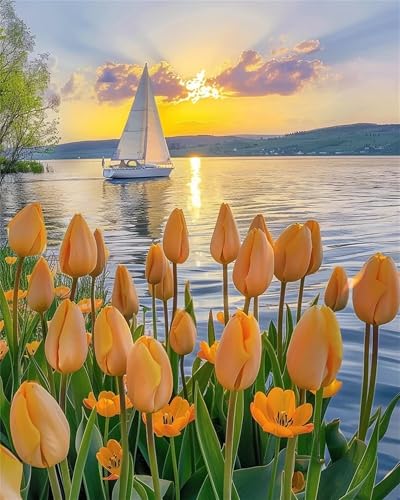 Puzzle 1200,Puzzles für Erwachsene,Segelboot Gelbe Tulpen Puzzles für Kinder DIY Kit Holzspielzeug Unique Gift Home Decor Framed Puzzle 1200,Puzzles für Erwachsene,Segelboot Gelbe Tulpen Puzzles für Kinder DIY Kit Holzspielzeug Unique Gift Home Decor Framed von Zuooyi