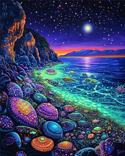 Puzzle 1200,Puzzles für Erwachsene,Stein am Meer Puzzles für Kinder DIY Kit Holzspielzeug Unique Gift Home Decor Framed von Zuooyi