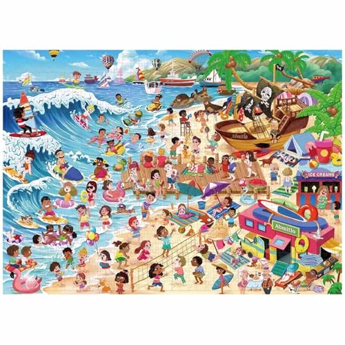 Puzzle 1200,Puzzles für Erwachsene,Strandspiele Puzzles für Kinder DIY Kit Holzspielzeug Unique Gift Home Decor Framed Puzzle 1200,Puzzles für Erwachsene,Strandspiele Puzzles für Kinder DIY Kit Holzspielzeug Unique Gift Home Decor Framed von Zuooyi