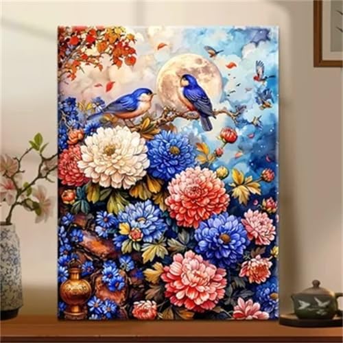 Puzzle 1200,Puzzles für Erwachsene,Vögelaaaaa Blumenmond Puzzles für Kinder DIY Kit Holzspielzeug Unique Gift Home Decor Framed Puzzle 1200,Puzzles für Erwachsene,Vögelaaaaa Blumenmond Puzzles für Kinder DIY Kit Holzspielzeug Unique Gift Home Decor Framed von Zuooyi