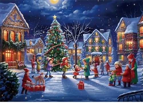 Puzzle 1200,Puzzles für Erwachsene,Weihnachtsnacht Puzzles für Kinder DIY Kit Holzspielzeug Unique Gift Home Decor Framed Puzzle 1200,Puzzles für Erwachsene,Weihnachtsnacht Puzzles für Kinder DIY Kit Holzspielzeug Unique Gift Home Decor Framed von Zuooyi