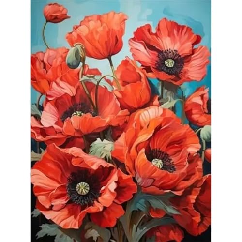 Puzzle 1500,Puzzles für Erwachsene,Rote Blume Puzzles für Kinder DIY Kit Holzspielzeug Unique Gift Home Decor Frameless von Zuooyi