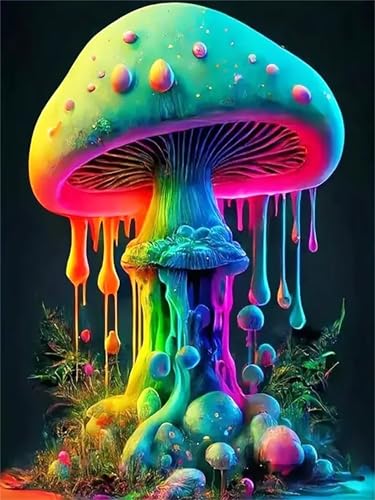Puzzle 200,Puzzles für Erwachsene,Bunte Pilze Puzzles für Kinder DIY Kit Holzspielzeug Unique Gift Home Decor Frameless von Zuooyi