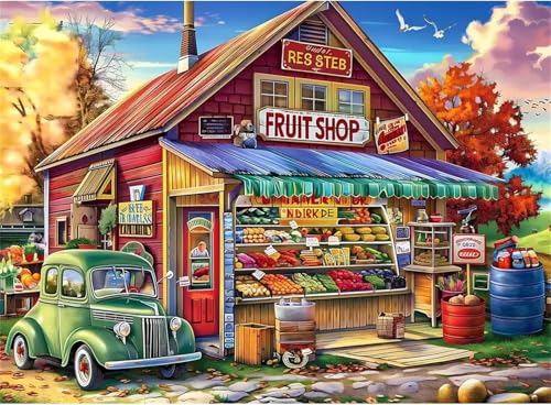 Puzzle 200,Puzzles für Erwachsene,Obstladen Puzzles für Kinder DIY Kit Holzspielzeug Unique Gift Home Decor Frameless Puzzle 200,Puzzles für Erwachsene,Obstladen Puzzles für Kinder DIY Kit Holzspielzeug Unique Gift Home Decor Frameless von Zuooyi