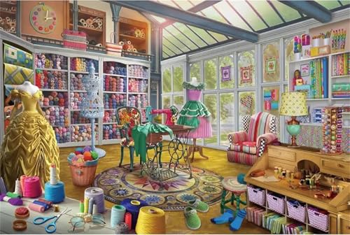 Puzzle 200,Puzzles für Erwachsene,Schneiderzimmer Puzzles für Kinder DIY Kit Holzspielzeug Unique Gift Home Decor Frameless von Zuooyi