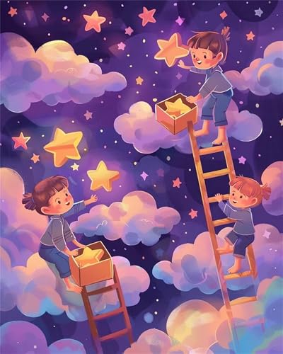 Puzzle 200,Puzzles für Erwachsene,Sternenkind Puzzles für Kinder DIY Kit Holzspielzeug Unique Gift Home Decor Frameless von Zuooyi