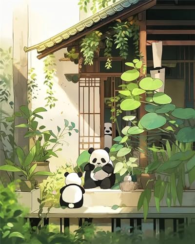 Puzzle 200 Teile Erwachsene,Framed Haus Panda Puzzles für Lernspiel Herausforderungsspielzeug 200 Teile Puzzles für Erwachsene Kinder Geschenk Moderne Wohnkultur von Zuooyi