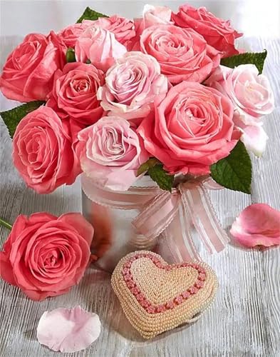 Puzzle 200 Teile Erwachsene,Framed Rosen mit Liebe Puzzles für Lernspiel Herausforderungsspielzeug 200 Teile Puzzles für Erwachsene Kinder Geschenk Moderne Wohnkultur von Zuooyi