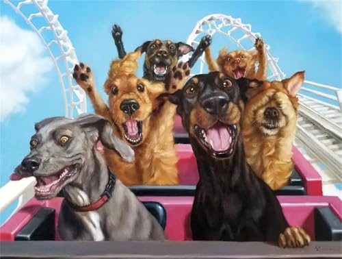 Puzzle 200 Teile Erwachsene,Framed Untersetzer Hund Puzzles für Lernspiel Herausforderungsspielzeug 200 Teile Puzzles für Erwachsene Kinder Geschenk Moderne Wohnkultur von Zuooyi
