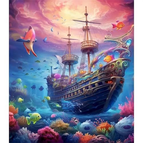 Puzzle 200 Teile Erwachsene,Frameless Dampfschiffe Meer Puzzles für Lernspiel Herausforderungsspielzeug 200 Teile Puzzles für Erwachsene Kinder Geschenk Moderne Wohnkultur von Zuooyi