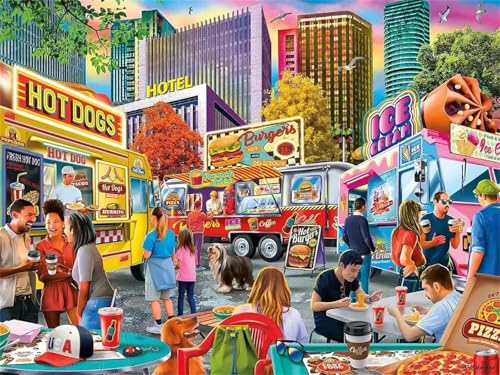 Puzzle 200 Teile Erwachsene,Frameless Essensstraße Puzzles für Lernspiel Herausforderungsspielzeug 200 Teile Puzzles für Erwachsene Kinder Geschenk Moderne Wohnkultur von Zuooyi
