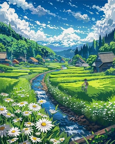Puzzle 200 Teile Erwachsene,Frameless Felder Landschaft Puzzles für Lernspiel Herausforderungsspielzeug 200 Teile Puzzles für Erwachsene Kinder Geschenk Moderne Wohnkultur von Zuooyi