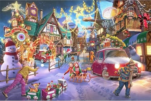 Puzzle 200 Teile Erwachsene,Frameless Heiligabend Puzzles für Lernspiel Herausforderungsspielzeug 200 Teile Puzzles für Erwachsene Kinder Geschenk Moderne Wohnkultur von Zuooyi