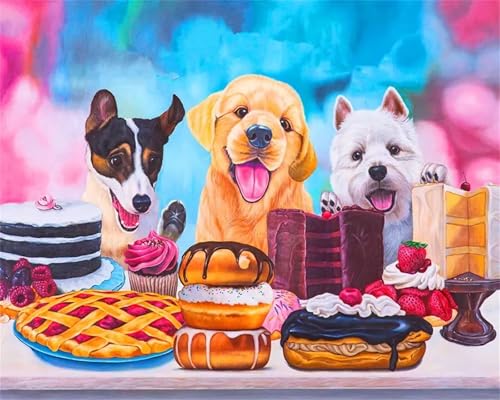 Puzzle 200 Teile Erwachsene,Frameless Hundedessert Puzzles für Lernspiel Herausforderungsspielzeug 200 Teile Puzzles für Erwachsene Kinder Geschenk Moderne Wohnkultur von Zuooyi