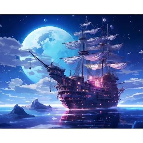 Puzzle 200 Teile Erwachsene,Frameless Nachtsegeln Puzzles für Lernspiel Herausforderungsspielzeug 200 Teile Puzzles für Erwachsene Kinder Geschenk Moderne Wohnkultur von Zuooyi