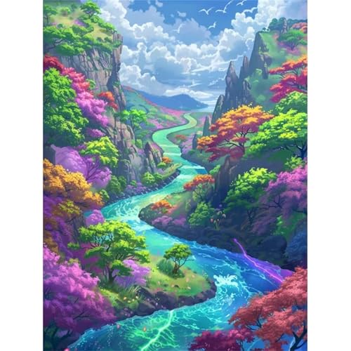 Puzzle 200 Teile Erwachsene,Frameless Sanda-Fluss Puzzles für Lernspiel Herausforderungsspielzeug 200 Teile Puzzles für Erwachsene Kinder Geschenk Moderne Wohnkultur von Zuooyi