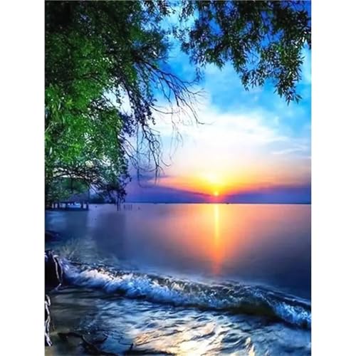 Puzzle 200 Teile Erwachsene,Frameless Sonnenaufgang über dem Meer Puzzles für Lernspiel Herausforderungsspielzeug 200 Teile Puzzles für Erwachsene Kinder Geschenk Moderne Wohnkultur von Zuooyi