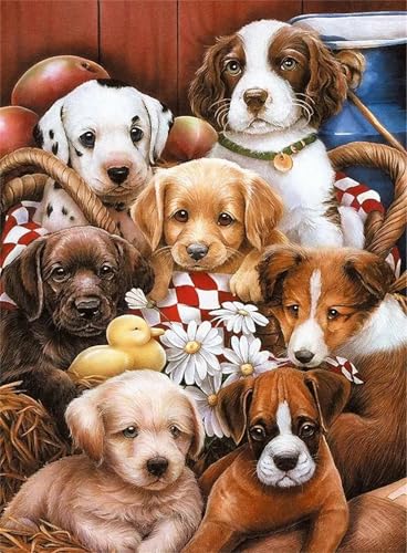 Puzzle 200 Teile Erwachsene,Frameless Welpenfamilie süß Puzzles für Lernspiel Herausforderungsspielzeug 200 Teile Puzzles für Erwachsene Kinder Geschenk Moderne Wohnkultur von Zuooyi